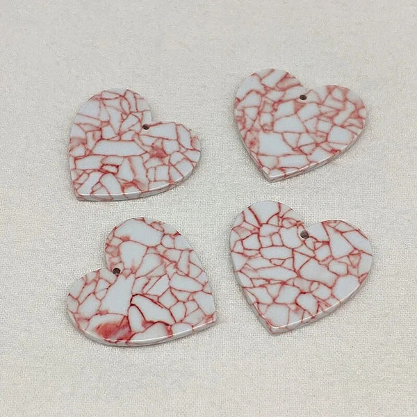 Heart Offwhite Slabs with Red Cracks 30mm