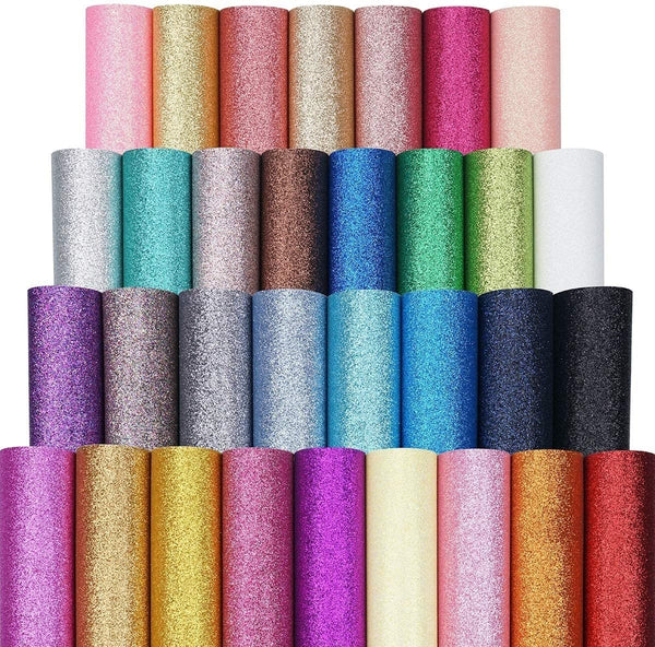 Mixed Color Glitter Backing Set: 32 Sheets