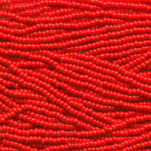 11/0 Czech Preciosa Seed Beads Half Hank: Light Red