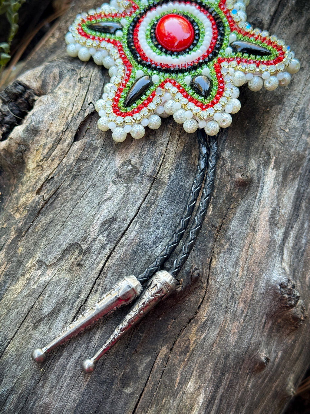 Beaded Turtle Bolo