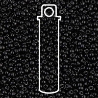 11/0 Miyuki Seed Beads Tube: Semi-Matte Black