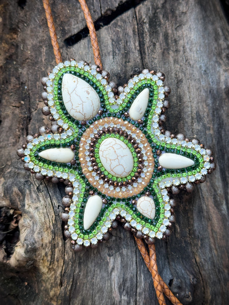 Beaded Turtle Bolo