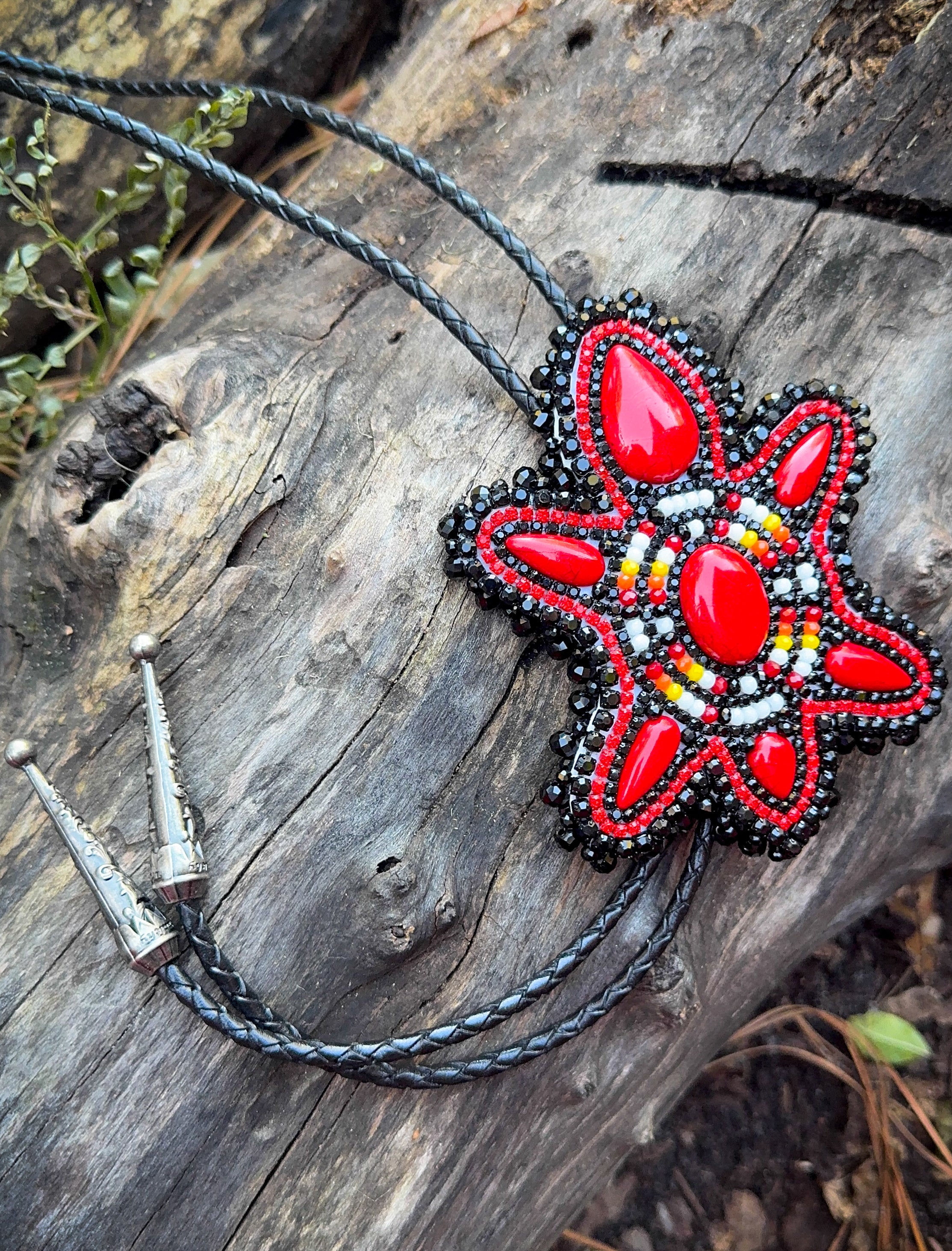 Beaded Turtle Bolo