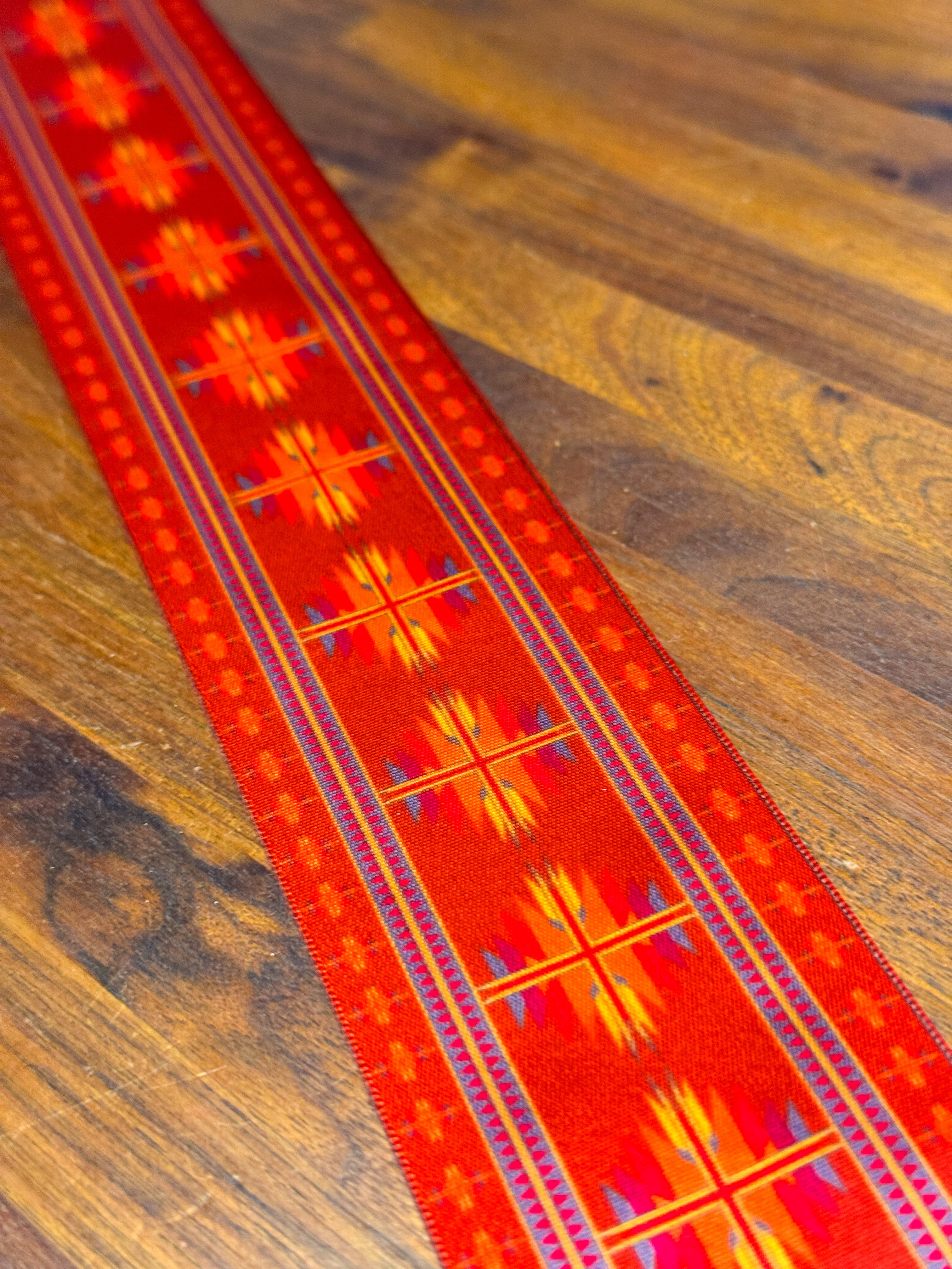Red Rust Native Print Ribbon