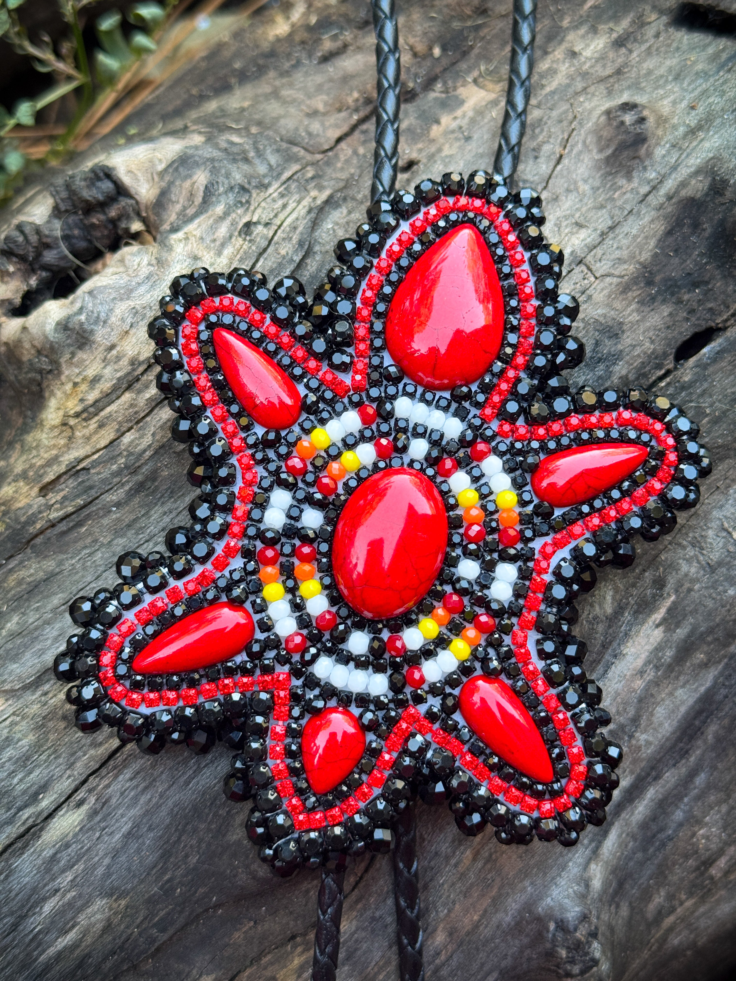 Beaded Turtle Bolo