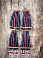Handmade Dyed Dentalium Earrings