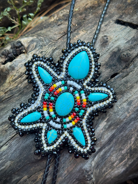 Beaded Turtle Bolo