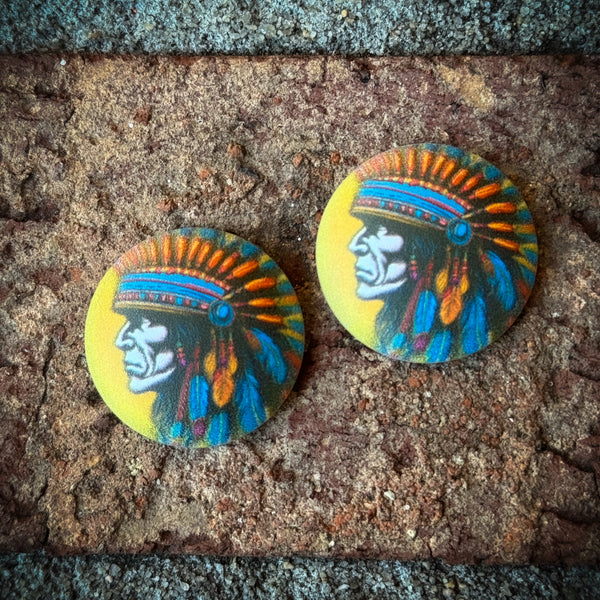 Yellow Chiefhead Resin Circle Centerpieces 25mm