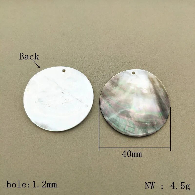 *PREORDER* Brown/Grey Shell Round Centerpieces 40mm: 25 Pairs