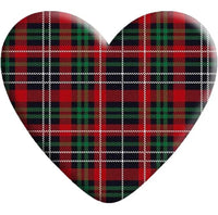 Red & Green Plaid Winter Resin Heart