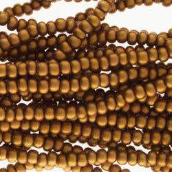 Bronze Gold 11/0 Czech Preciosa Seed Beads Half Hank