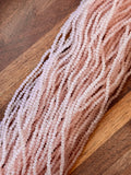 Quartz Pink Rondelle Beads D/77: Single Strand or 10 Strand Pack