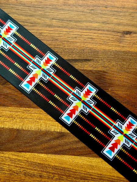 Black Cross Native Print Ribbon