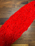 Bright Red 3mm Rondelle Beads #63 Discount Pack