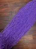 Clear Dark Lavender AB 3mm Rondelle Beads #252: Single strand or 10 strand pack