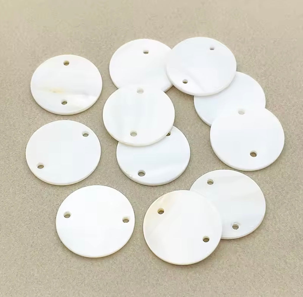 Double Hole Circle Shell Slab Centerpieces 25mm