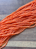 Orange Coral E/46 3mm: Single Strand or 10 Strand Pack