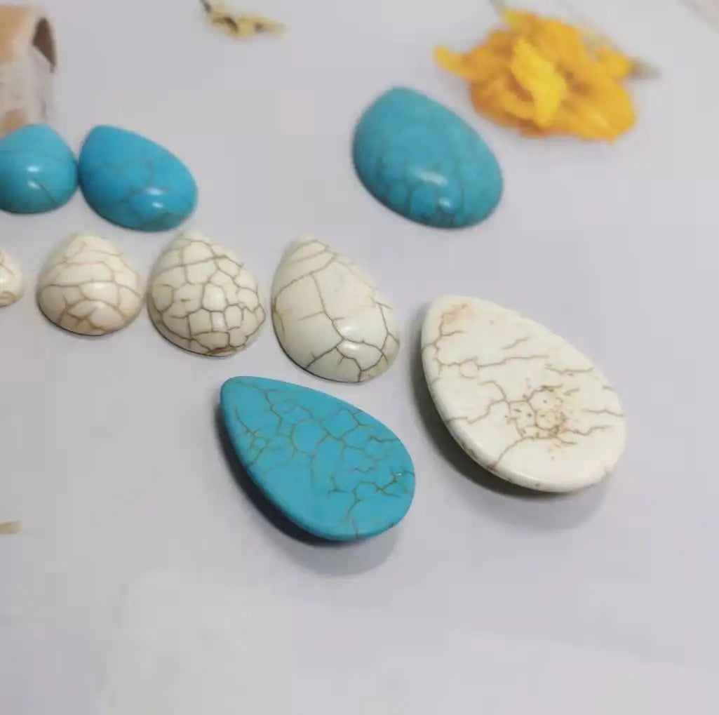 Faux Stone Teardrop Cabochon