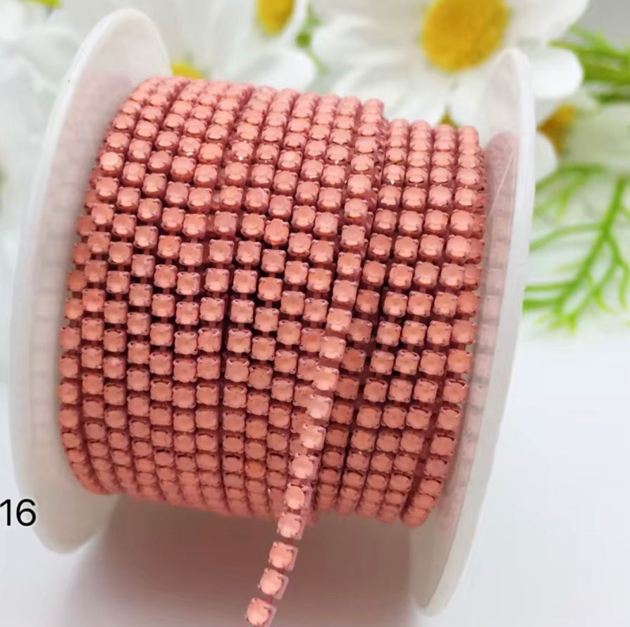 All Peach Pink Mocha Banding SS6: Sold per 1 yard or per 10 yard roll