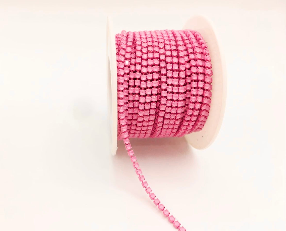 All Neon Baby Pink Mocha Banding SS6: Sold per 1 yard or per 10 yard roll