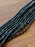 6mm Black Faux Stone Beads