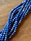 6mm Blue Faux Stone Beads