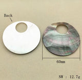 Brown/Grey Shell Round With Hollow Center Centerpieces 60mm