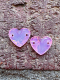 Rosaline AM Glass Crystal Heart: Sold Per Pair, Half Tray, or Tray
