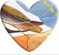 Blue & Gold Faux Stone Resin Heart