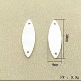 Double Hole Horseeye Shell Slab Centerpieces 30x9mm