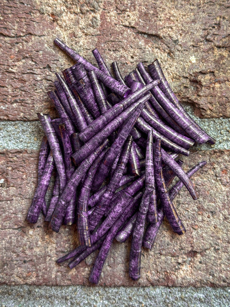*READ DESCRIPTION* Unsealed Dusty Purple Dyed Dentalium 1oz