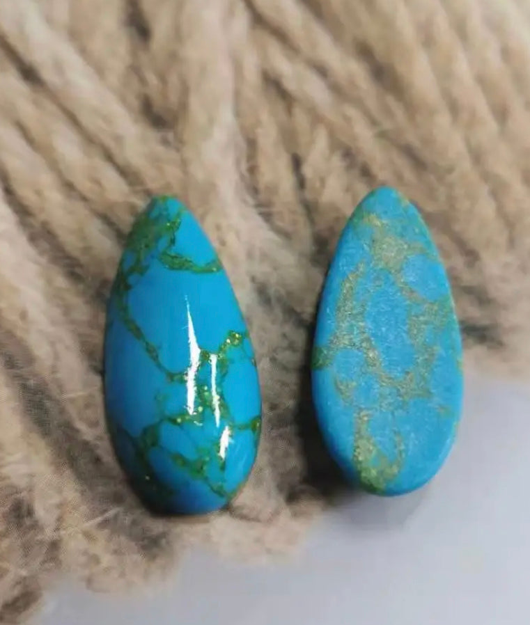 Teardrop Faux Stone Cabochon 13x30mm