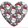 Grey Santa Christmas Winter Resin Heart