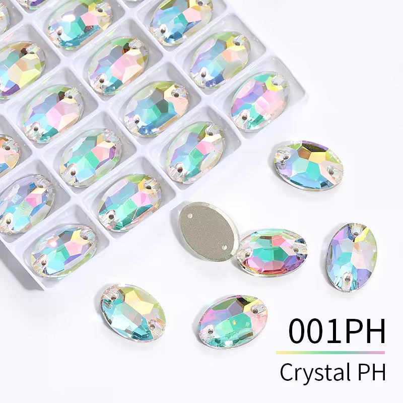 Crystal PH Glass Crystal Oval
