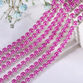 Silver Magenta Pearl SS8 Banding: Sold per yard or 10 yard roll