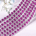 Silver Purple Pearl SS8 Banding: Sold per yard or 10 yard roll