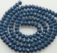 Blue Teal 3mm Rondelle Beads #51: Single Strand or 10 Strand Pack