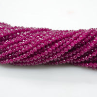 Muted Magenta 3mm Rondelle Beads #298: Single Strand or 10 Strand Pack