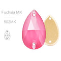 MK Fuchsia Glass Crystal Teardrop: 11x18mm