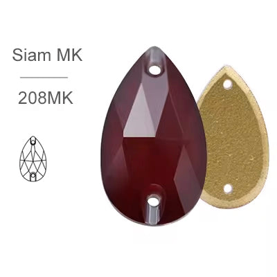 MK Siam Glass Crystal Teardrop: 11x18mm