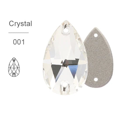 Crystal Clear Glass Crystal Teardrop: 11x18, 13x22, or 17x28mm