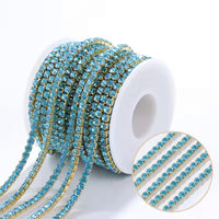 Gold Blue Zircon Mocha Banding: Sold per 1 yard or per 10 yard roll