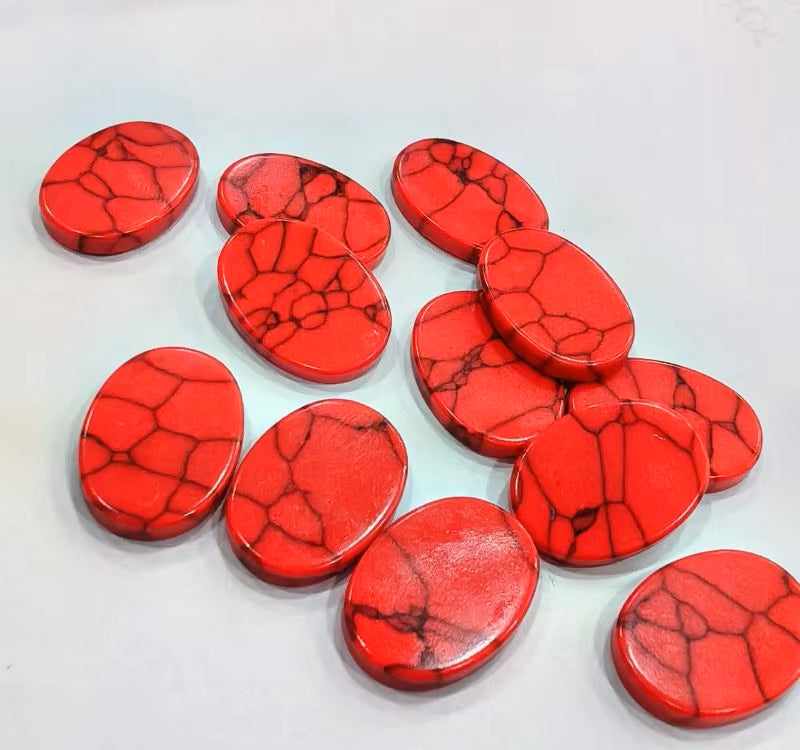 Oval Faux Stone Flat Cabochon 13x18mm