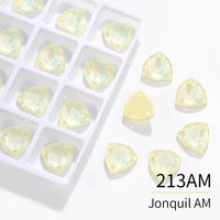 Mocha Jonquil Glass Crystal Triangle 16mm or 22mm