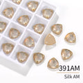 Mocha Silk Glass Crystal Triangle 12, 16, or 22mm