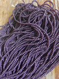 Dusty Purple 3mm Rondelle Beads #56: Single strand or 10 strand pack