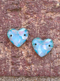 Erinite AM Glass Crystal Heart: Sold Per Pair, Half Tray, or Tray