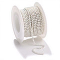 Silver White AB Pearl SS6 Banding: Sold per yard or 10 yard roll