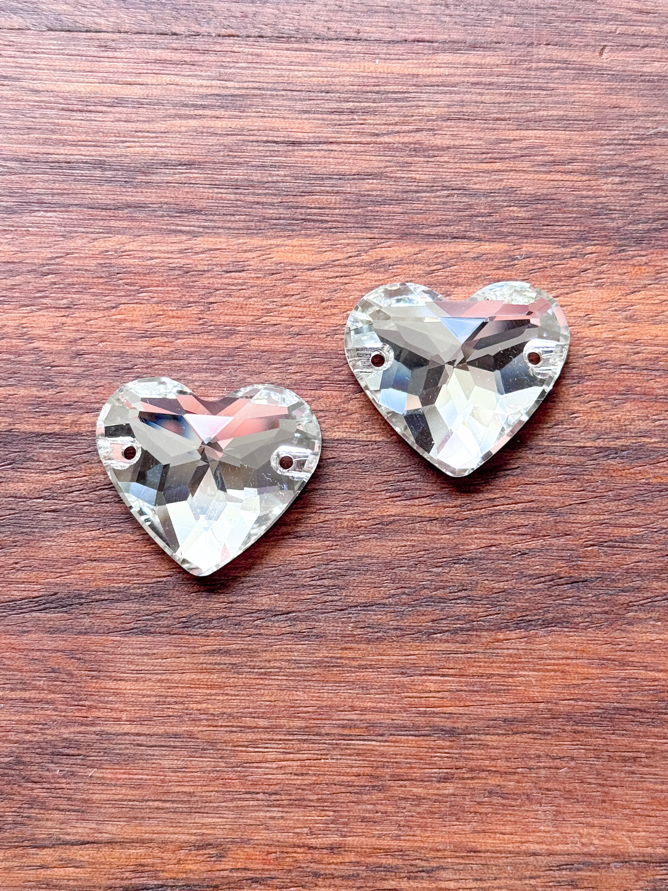 Crystal Clear Glass Crystal Heart: 20x23mm