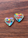 Starry Phantom Glass Crystal Heart: 20x23mm